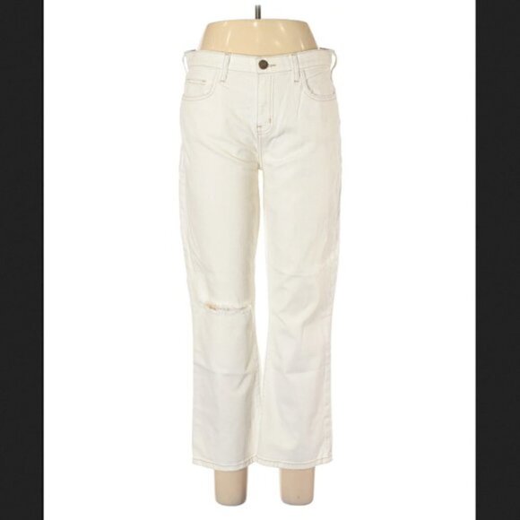 Current / Elliott Kick Jean 32 NWT Electric Destroy Ankle Cropped Distressed - Picture 3 of 12